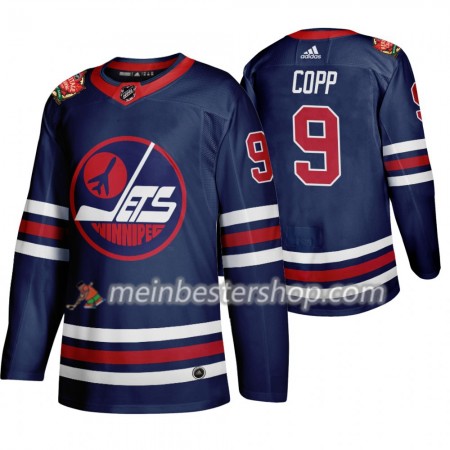 Winnipeg Jets Andrew Copp 9 Adidas 2019 Heritage Classic Navy Trikot Authentic - Herren Winnipeg Jets Andrew Copp 9 Adidas 2019 Heritage Classic Navy Trikot Authentic - Herren